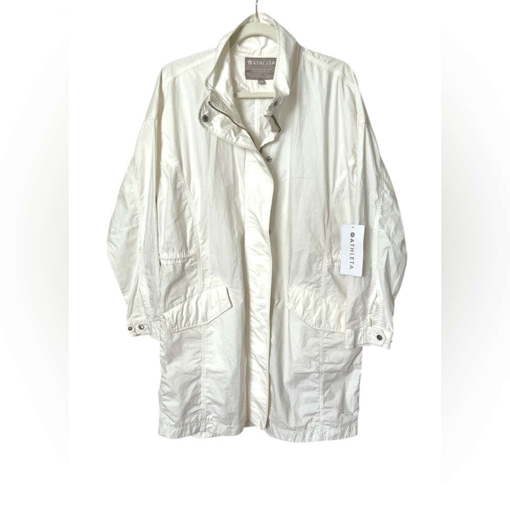 NWT Athleta Organic Cotton Vista Jacket-White Size Small - Picture 7 of 11